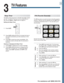 Page 2929
For assistance call 1(800) 332-2119
TV Features
3
Sleep Timer
The Sleep Timer turns the TV off after the length of time 
you set.  To set the TV to turn on at a certain time of 
day, see the Setup > Timer menu on page 52.
Setting the Sleep Timer
Press 1. SLEEP.
Press 2. SLEEP additional times to increase the time in 
30-minute increments up to the maximum of 120 
minutes.
Press 3. EXIT to clear the screen immediately.  Oth-
erwise the screen will clear after five seconds of 
inactivity.
Viewing or...