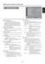 Page 53English-49
English
OSD screen functions (continued)
ADVANCED OPTION
 INPUT RESOLUTION
* For the RGB3 and RGB4 inputs only.
You can select the following resolutions according to 
the input signal: AUTO, 1024x768, 1280x768, 1360x768, 
1366x768, 1400x1050, 1680x1050, 1600x1200, and 
1920x1200. AUTO selects the resolution automatically.
The setting you select becomes effective when POWER is 
turned OFF and ON again.
  BLACK LEVEL EXPANSION
Selects a level of black expansion from “OFF”, “MIDDLE” 
and...