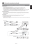 Page 23English-19
English
Signal cable
(Mini D-SUB 15-pin to Mini 
D-SUB 15-pin)
 To audio output
 To BNC output 
 RGB4 IN (R,G,B,H,V)
BNC cable
(BNC x 5 to BNC x 5)
 RGB3 IN (D-SUB)
 RGB OUT (D-SUB)
 AUDIO IN1 (mini)
 AUDIO OUT (RCA)
Audio cable
(ø 3.5 mm stereo mini)
 RGB3 IN (D-SUB)
 AUDIO IN2 (RCA)
Signal cable
(Mini D-SUB 15-pin to Mini 
D-SUB 15-pin) Audio cable (RCA)
 To D-SUB output 
Rear of LCD monitor (ﬁ rst monitor)
LCD monitor (second monitor)
(Multi-connection) Personal computer
(Analog RGB)...