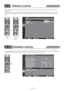 Page 38English-34
When outputting audio from the option stereo speakers, you can control the volume level using the VOL button on the wireless 
remote control. 
In addition, you can adjust the volume by pressing the MENU button on the wireless remote control or the control buttons on the 
rear of the monitor to display the OSD menu. Using the AUDIO settings in the OSD menu, you can adjust the balance, treble, and 
bass.
 U-10  Schedule setting  Carry out as necessary
You can program the power-on/off and input...