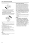 Page 34EN-34
Lamp replacement (continued)
5. Remove the lamp attachment unit.
 Pull the lamp unit out of the projector slowly. If it is pulled out 
quickly, the lamp may break, scattering glass fragments.
 Do not spill liquid on the removed lamp unit or do not place it 
near any flammable object or where children can reach to pre-
vent injuries or fire.
When the projector is mounted to the ceiling:
Confirm that the lamp unit (j) is securely held inside the lamp dispos-
able bag of the lamp attachment unit. And...