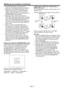 Page 15EN-15
Setting up your projector (continued)
•  When the KEYSTONE-mode adjustment is 
performed, the displayed image may be distorted.
•  Depending on the installation conditions of the 
projector and the screen, a perfect rectangular 
image and the proper aspect ratio may not be 
obtained. Slight distortion can be corrected by the 
CORNERSTONE-mode adjustment.
•  Noise may appear on the screen during the 
KEYSTONE-mode adjustment because of the type 
of the video signal being projected and the setting...