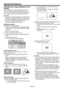 Page 55EN-55
•  The image within the outer edges of the red 
frame is captured. 
•  The captured image is displayed in the REAL 
mode automatically.
CAPTURE : ENTER + ENTER
CANCEL : MENUCAPTURE : ENTER X2
CANCEL : MENU
12.Adjust the size of the image to be captured so that 
such image stays within the red frame. 
• Press the , ,  or  button to move the red 
frame.
• You can’t move the red frame outside the 
scr
een. 
• Press the MENU button to cancel the 
procedure.
CAPTURE : ENTER X2
CANCEL : MENU
13....