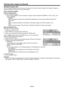 Page 30EN-30
Setting the aspect ratio
You can change the aspect ratio of the input video signal (or the ratio of width to height of the image). Change the 
setting according to the type of the input video signal. 
How to change the settings:
With the remote control:
1.  Press the ASPECT button. 
•  Every time the ASPECT button is pressed, the aspect mode changes from NORMAL to 16:9, to FULL, and 
back to NORMAL. 
- NORMAL:
  Select to change the aspect ratio automatically depending on the input signal. (Select...