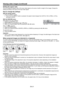 Page 21EN-21 Setting the aspect ratio
You can change the aspect ratio of the input video signal (or the ratio of width to height of the image). Change the 
setting according to the type of the input video signal. 
How to change the settings:
With the remote control:
1.  Press the ASPECT button. 
•  Every time the ASPECT button is pressed, the aspect mode changes from AUTO to 16:9, to REAL, to FULL, 
and back to AUTO. 
With the FEATURE menu:
(See page 23 for menu setting.) 
1.  Display the FEATURE menu. 
2....