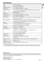 Page 31EN - 31
ENGLISH
Speci cations
Ty p e
Model
Rated power supply
Rated input
Display Technology
Colors
Projection lens
Light source lamp
Picture size
PC compatibility
Video compatibility
Speaker
S-video input
Video input
Audio input
Analog RGB input
Digital RGB input
(DVI-D24-pin)
Control connector
Outside dimensions
Weight
Length of power cord
Temperature, humidity
(performance guaranteed)DLP™ DATA projector
XD480U / XD450U / XD400U
100 - 240 V  AC,  50 / 60 Hz
3.5 A (XD480U / XD450U) / 2.9 A (XD400U)...