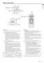 Page 13EN – 13
ENGLISH
Basic operation
Important:
•The projector starts warming up when the
POWER button is pressed. During the warm-up
process, images may appear dark and no
commands are accepted.
•By blinking red, the STATUS indicator indicates
that the lamp should be replaced soon. Replace
the lamp when the STATUS indicator blinks red.
(See page 28.)
•Images may not be projected with good quality in
an extremely hot or cold environment. (This is not
a product malfunction.)
4. Adjust the focus by turning the...