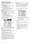 Page 18EN – 18
User memory for signal setting
This projector can memorize the maximum of 2 signal
menu settings.
Memorizing the setting
1.  Select MEMORIZE 
 in the SIGNAL menu, and press
the ENTER button.
2.  Press the $ or % button to select the memory which you
wish to record (USER 1 or USER 2).
3.  Press the ENTER button.
•Any buttons are ineffective about 3 seconds of
recording setting.  Wait for recording to have been
completed before operating the buttons.
Select the user setting
Select MEMORY CALL in...