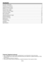 Page 3EN-3
Trademark, Registered trademark
•	 DLP™,	Digital	Micromirror	Device,	DMD,	and	BrilliantColor™	are	all	trademarks	of	Texas	Instruments.
•	 HDMI,	the	HDMI	logo	and	High-Definition	Multimedia	Interface	are	trademarks	or	registered	trademarks	of	HDMI	
Licensing LLC.
•	 Mac	is	a	registered	trademark	of	Apple	Inc.	
•	 Other	brand	or	product	names	are	trademarks	or	registered	trademarks	of	their	respective	holders.
Contents
Important safeguards...