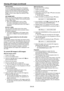 Page 26EN-26
Viewing 3D images (continued)
FINE 3D SYNC.
If you feel something wrong with or find ghosts 
in the 3D image being displayed, the open/close 
timing of the lens (liquid crystal shutter) of the 3D 
glasses may be out of sync with the displayed 
image. In such a case, adjust the setting of FINE 
3D SYNC. 
24P FRAME RATE
When you are annoyed with flicker in a bright area 
in the image when a 1080p24 frame packing signal 
is input, select 120Hz.
•	 When	24P	FRAME	RATE	is	set	to	120Hz,	
the motion...