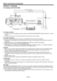 Page 13EN-13
Projector + Computer
For computer with mini D-SUB
COMPUTER/
COMPONENT 
VIDEO INMONITOR OUT
Audio cable (option) PC audio cable (option)
To monitor port
To PC audio output
AUDIO IN-1
or IN-2
AUDIO
OUT Necessary when outputting to both 
a PC monitor and the projector.Computer cable
Computer cable (option) Computer 
For analog connection:
1. 
Connect one end of the supplied computer cable to the COMPUTER/COMPONENT\
 VIDEO IN terminal (1, 2) of the 
projector.
2. Connect the other end of the computer...