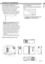 Page 33EN-33
ENGLISH

3-M6
226
100
430
143 77
200
364
185
307
135 65
1543228 48
ø64
Asking for installation
To view images projected by the ceiling-
mounted projector from the front:
When the projector is installed on the ceiling, the
special ceiling mount bracket, which is separately
sold, is required. Be sure to ask a certified
installation specialist for installation of the
projector. Contact your dealer for details.
•Mitsubishi assumes no responsibilities for any
damage caused by use of other...