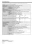 Page 36EN-36
Specifications
The specifications and outside appearance of the projector are subject to change without prior notice.
Model
Projection system
Optical system
Mirror reflection
system
SizeResolution
Projection lens
Focal distance
Light-source lamp
Image size (Projection distance)
Maximum number of display colors
Maximum
resolutionComputer
sugnal
Video signal
Component
signal
Computer input
Video input
Control terminal/Others
Operating temperatures
Rated voltage
Power consumption
Dimentions
Weight...