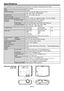 Page 45
EN-45

Specifications
The specifications and outside appearance of the projector are subject to change without prior notice.
TypeDLPTM projector
ModelHC00
Display technology0.65-inch single chip DMD (aspect ratio 16:9)
Pixel: 190 x 1080 = 07600 pixels
Projection lensF .0 - .5  f= 0.6 - 0.1 mm
Light-source lamp0 W
Image size (projection distance)50” min. to 00” max. (projection distance 1.5 to 9. m (Wide))
Maximum 
resolution
Computer...