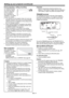 Page 11EN-11
Front projection, ceiling mounting
For ceiling mounting, 
you need the ceiling 
mount kit designed 
for this projector. 
Ask a specialist for 
installation. For details, 
consult your dealer.
The warranty on this projector does not cover any 
damage caused by use of any non-recommended 
ceiling mount kit or installation of the ceiling mount 
kit in an improper location.
When using the projector mounted on the ceiling, 
set IMAGE REVERSE in the INSTALLATION menu 
to MIRROR INVERT. See page 26.
When...