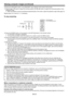 Page 24EN-24
Press the POWER button on the projector or the OFF () button on the remote control.
A conﬁ rmation message is displayed.
To cancel the procedure, leave the projector for a while or press the MENU button.
Press the POWER button on the projector or the OFF (
) button on the remote control again.
The lamp goes out and the projector goes into a standby mode. In this standby mode, the STATUS indicator 
blinks green.
Wait about 2 minutes.
During this period of 2 minutes in the standby mode, the intake...