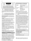 Page 22 
For assistance call 1(800) 332-2119
CAUTION
RISK OF ELECTRIC SHOCKDO NOT OPEN
CAUTION: TO REDUCE THE RISK OF ELECTRIC SHOCK, DO NOT REMOVE COVER (OR BACK).   NO USER SERVICEABLE PARTS INSIDE.  REFER 
SERVICING TO QUALIFIED SERVICE PERSONNEL.
WARNING:   To reduce the risk of fire or electric shock, 
do not expose this apparatus to rain or moisture.
This apparatus shall not be exposed to dripping or 
splashing and no objects filled with liquids, such as 
vases, shall be placed on the apparatus.
Cet...