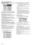 Page 18EN – 18
Adjusting the image
You can adjust the picture by using the IMAGE menu.
To control the level of white-to-black in the image :
Adjust CONTRAST in IMAGE menu.  Press the %
button to increase the contrast and the $ button to
reduce it.
To control the light level of the image :
Adjust BRIGHTNESS in IMAGE menu.  Press the %
button to lighten the image and the $ button to
darken the image.
To adjust the detail and clarity of the image :
Adjust SHARPNESS in IMAGE menu.  Press the %
button to make the...