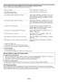 Page 38EN-38
How to adjust the image supplied from the computer using the menu:
Carry out the following procedures according to the symptoms.
1. Display the SIGNAL menu.
2. Press the S or T button to select a setting to adjust.
3. Adjust the selected setting by pressing the W or X button.
To cancel the menu:
4. Press the MENU button.
• Do not change the settings of the Signal menu for ordinary use.
LPF (Progressive filter) 
You can select whether or not to enable the LPF. Vertical or horizontal streak noise may...