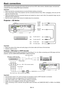 Page 14EN-14
This projector can be connected with various devices such as a VCR, video camera, videodisc player, and personal 
computer that have analog RGB output connectors.
Important: 
 Make sure that the connected device is turned off before starting connection.
 Plug in the power cords of the projector and the connected devices firmly. When unplugging, hold and pull the
plug. Do not pull the cord.
 When the projector and the connected devices are located too close to each other, the projected image may be...