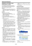 Page 62EN-62
Displaying a user-defined image 
during startup or muting
You can display your desired image as the startup 
screen (or splash screen). Using the menu, you can also 
use it as the background that is displayed while the 
video is muted or no signal is inputted.
Important:
 You can capture the computer images from the
COMPUTER1, COMPUTER2, HDMI1, HDMI2, LAN
DISPLAY, USB DISPALY or USB VIEWER input
sources.
Procedure 
(See page 25 for menu setting.) 
1. Select the input source COMPUTER1, 
COMPUTER2,...