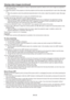 Page 30EN-30
7.  Adjust the position of the projector to keep an appropriate projection distance with which images are projected in 
their speciﬁed sizes. 
8.  Adjust the position of the projector so that the projector and the screen are perpendicular to each other. (See page 
11.) 
t 8IFOUIFQSPKFDUPSDBOOPUCFQPTJUJPOFEQFSQFOEJDVMBSMZUPUIFTDSFFO
BEKVTUUIFQSPKFDUJPOBOHMF	4FFQBHF
14.)
9.  Press the ZOOM/FOCUS button to display the ZOOM/FOCUS menu.
10. Adjust with the  or  button to get an...