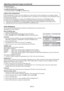 Page 43EN-43
To cancel the menu:
7.  Press the MENU button. 
To enable the stored color temperature: 
1.  Set COLOR TEMP. to USER 
 in the IMAGE menu. 
About color temperature
Color temperature is a way to show the differences in white. White of which temperature is low appears reddish. 
When the color temperature rises, white appears bluish. For example, you can change the color temperature using 
the following procedures. 
To raise the color temperature: Increase the CONTRAST B (blue) and decrease the...