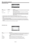 Page 29EN-29
Interactive Pen menu
Interactive Pen
AdjustMENUExit
Select Interactive Mode
Dual Pen
Pair New Device
OKOff Off
ITEM SETTING FUNCTION
Interactive Mode On / Off Select On to operate the personal computer being connected to the projector 
using the interactive pen.
Dual Pen On / Off Select On to use two interactive pens at the same time. (The application 
supporting Dual Pen is required.)
Pair New Device
OK 
When multiple projectors are used, use this setting to make the pair (of the 
projector and...