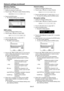 Page 37EN-37
Wireless Setting
(See page 22 for menu setting.)
1. Display the Network Config menu.
2. Press the  or  button to select Wireless Setting.
Wir eless SettingOK
3. Press the ENTER button.
•	 The	Wireless	Setting	menu	appears.
Wir eless Setting
AdjustMENUExit
Select
SSID
Channel
Encryption
Wir
eless Setup
OK
Auto
Of fSET
SSID setting
1.  Display the Wireless Setting menu. 
2. Press the  or button to select SSID.
SSIDSET
3. Press the or  button to select SET .
4. Press the ENTER button.
•	 The...