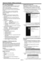 Page 43EN-43
PC Less Presentation
You can project JPEG images and the PtG contents 
stored in the USB device such as a USB memory 
without using a computer.
Also, you can perform effective presentation of 
them using the AutoRun function and the slideshow 
function.
To create PtG contents, you need to install the 
software “PtG Converter-Lite” contained in the 
attached CD-ROM.
Important:
•	 Supported	USB	Flash	drive	format	is	FAT32.
•	 Only	one	logical	partition	in	USB	Flash	drive	is	
supported.
•	 Supported...