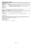 Page 70EN-70
Troubleshooting (continued)
Others (continued)
Problem Solution
Abnormal sound is 
heard. t #FDBVTFUIFDPMPSXIFFMTQJOTBUBIJHITQFFE
NFUBMMJDTPVOETNBZCFIFBSEJOSBSF
occasions. Such symptom is not a malfunction.
FOCUS/ZOOM 
doesn’t work. 
Lens shift doesn’t 
work.t $IFDLUIBU-&/4-0$,JOUIF*/45--5*0/NFOVJTOU0/ (See page 34.)
If the following problem occurs after the lamp is replaced, check the following ﬁrst. 
Problem Solution
The projector does not 
turn on. t...