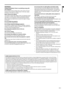 Page 5EN-5
ENGLISH
WARNING: 
Unplug immediately if there is something wrong with 
your projector. 
Do not operate if smoke, strange noise or odor comes out of your 
projector. It may cause fire or electric shock. In this case, unplug 
immediately and contact your dealer. 
Never remove the cabinet. This projector contains high voltage circuitry. An inadvertent contact 
may result in an electric shock. Except as specifically explained in 
User Manual, do not attempt to service this product by yourself. 
Please...