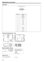 Page 26
EN-26
Specifications (continued)
Connectors
Dimensional drawings (unit : mm)
What’s included in the box
Replacement part
15
11
6 10
15
pin No.Spec.
1R(RED)/C
R
2 G(GREEN)/Y
3B(BLUE)/C
B
4NC
5GND
6GND
7GND
8GND
9 DDC5V
10 -
11 -
12 DDC Data
13 HD/CS
14 VD
15 DDC Clock
COMPUTER IN(D-SUB 15-pin)
AC power cord
1 RGB cable for PC for US J2552-0063-01
for EU J2552-0066-01
for UK J2552-0065-01
J2552-0072-03 2 Remote control with battery
 
(One is installed in the main body)
1 Safety manual/Quick start up
1...