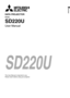 Page 1
DATA PROJECTOR 
MODEL 
SD220U
User Manual 
This User Manual is important to you. 
Please read it before using your projector. 
EN
ENGLISH 