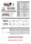 Page 2L-188-6-B7436-A KYO-0606 Printed in Japan(MDOC)New publication, effective Jun. 2006
Specifications subject to change without notice.
Specifications
Screen size and Projection distance
Input and Output Terminals
*All brand names and product names are trademarks, registered trademarks or trade names of their respective holders.
SD420U
0.55Ó1-Chip DMD, 12deg. DDR, DDP2000
800
·600(
total 480,000 pixels),
550 Video lines
2100lm
2000:
1(
on/off)
40Ó~
300Ó(
100Ó=
3.2m)
mini D-sub 15pin
·2
Video:...
