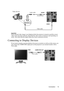 Page 17Connection 13  
Important:If the selected video image is not displayed after the projector is turned on and the correct 
video source has been selected, check that the video source is turned on and operating cor-
rectly. Also check that the signal cables have been connected correctly.
Connecting to Display Devices
If you want to monitor your presentation close-up on a monitor as well as on the screen, you 
can connect the COMPUTER output port on the projector to an external monitor with a 
VGA cable....