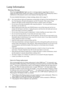 Page 36Maintenance 32
Lamp Information
Warning Message
When the Lamp indicator lights up red or a message appears suggesting it is time to 
replace the lamp, please install a new lamp or consult your dealer. An old lamp may cause a 
malfunction in the projector and in some instances the lamp may break.
For more detailed information on lamp warnings, please refer to page 35.
• The Lamp indicator light and Temperature warning light will light up if the lamp becomes too 
hot. Turn the power off and let the...