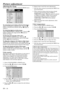 Page 18EN – 18
Adjusting the image
You can adjust the picture by using the IMAGE menu.
To control the level of white-to-black in the image :
Adjust CONTRAST in IMAGE menu.  Press the %
button to increase the contrast and the $ button to
reduce it.
To control the light level of the image :
Adjust BRIGHTNESS in IMAGE menu.  Press the %
button to lighten the image and the $ button to
darken the image.
To determine the intensity of the color :
Adjust COLOR in IMAGE menu.  Press the %
button to increase the amount...