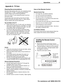 Page 41 Appendices 41
Cleaning Recommendations
Normally, light dusting with a dry, non-scratching duster 
will keep your TV clean.  If cleaning beyond this is  needed, please use the following guidelines:
First, turn off the TV and unplug the power cord from 
the power outlet.
Occasionally clean dust build-up from the air-intake  grilles on the back and sides of the TV.  Clean using a 
vacuum cleaner with a brush attachment.
Top and Sides of the TV 
•	 Gently wipe down your TV with a soft, non-abrasive 
cloth...