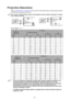 Page 1211
Projection dimensions
Refer to Dimensions on page 49 for the center of lens dimensions of this projector before 
calculating the appropriate position.
The screen mentioned below refers to the projection screen usually consisting of a surface 
and a support structure.
Zoom Ratio: 1.1 x
• There is 3% tolerance among these numbers due to optical component variations. It is 
recommended that if you intend to permanently install the projector, you should 
physically test the projection size and distance...