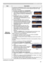 Page 9797
SECURITY menu
ItemDescription
MyScreen 
PASSWORD
The MyScreen PASSWORD function can be used to prohibit access to the 
MyScreen function and prevent the currently registered MyScreen image 
from being overwritten.
1 Turning on the MyScreen PASSWORD1-1   Use the ▲/▼ buttons on the SECURITY menu to 
select MyScreen PASSWORD and press the ► 
button to display the MyScreen PASSWORD on/
off menu.
1-2   Use the ▲/▼ buttons on the MyScreen 
PASSWORD on/off menu to select ON. 
The ENTER NEW PASSWORD box...