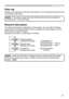 Page 2929
Filter log
Displays the usage time of the filter and projector. You can display the previous logs 
by pressing the ▲ button.
• The system usage time is the total lamp time from the projector is 
manufactured. It cannot be reset.
NOTE
Network information
The network information is displayed on three pages. You can refer IP address, 
Subnet mask and Default gateway each for wireless and wired settings. Use the 
▲/▼ buttons to switch the page. 
Displayed information in each page is as below;
• Network...