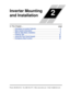 Page 42Inverter Mounting 
and Installation
In This Chapter....page
— Orientation to Inverter Features........................................................   2
— Basic System Description.................................................................   5
— Step-by-Step Basic Installation.........................................................   6
— Powerup Test..................................................................................   27
— Using the Front Panel...