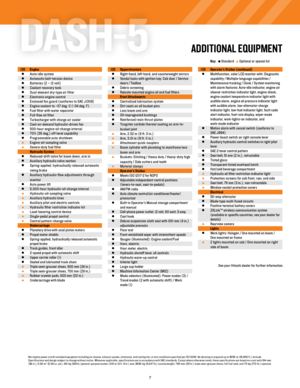 Page 77
ADDItIonAl EquIpmEnt
Net engine power is with standard equipment including air cleaner, exhaust system, alternator, and cooling fan, at test conditions specified per ISO 9249. No derating is required up to 3050-m (10,000 f t.) altitude. 
Specifications and design subject to change without notice. Wherever applicable, specifications are in accordance with SAE standards. Except where other wise noted, these specifications are based on a unit with 914-mm 
(36 in.), 0.50-m
3 (0.65 cu. yd.), 414-kg (913...