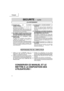 Page 26Français
26
SECURITE — suite
AVERTISSEMENT
30.MANIPULER LE CLOUEUR
CORRECTEMENT.
Utiliser le cloueur en suivant les
instructions du manuel.
Ne jamais permettre que le cloueur soit
utilisé par des enfants, des personnes non
familiarisées avec son fonctionnement ou
des personnes non autorisées.
31.
NE JAMAIS UTILISER LE CLOUEUR POUR
DES APPLICATIONS AUTRES QUE CELLES
QUI SONT SPECIFIEES DANS CE MANUEL.
32.MANIPULER LE CLOUEUR AVEC
PRECAUTION.
A cause de la pression d’air élevée à
l’intérieur du cloueur,...