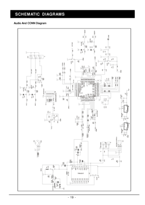 Page 19- 19 -SCHEMATIC DIAGRAMS
Audio And CONN Diagram 
