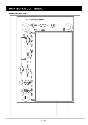 Page 21- 25 -PRINTED CIRCUIT BOARD
Tuner Board (Top Side) 