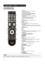 Page 13 
 
 
11  
 
 
COMPONENT NAMES (continued) 
Remote Control    
 
 Sub Power
  
Press this button to switch TV On or Off standby. 
 Function Select (TV /AV) 
Press this button to select function mode. 
Normally, select “TV”. DTT input is not available.
 
 Program Select [Page Select] 
Press these buttons to select a TV program directly.   
 Freeze [Hold] 
Press this button to change the picture to freeze mode. 
Press it again to return to normal picture.   
(Also, it holds the page in teletext mode.)...