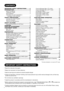 Page 32IMPORTANT SAFETY INSTRUCTIONS ......... 2
INTRODUCTION ........................................... 3
About This Manual ................................................ 3
Trademark Credits ................................................. 3
About Software ...................................................... 3
Information for users applicable in 
European Union countries ................................ 3 
SAFETY PRECAUTIONS ............................... 4
Important for United Kingdom...