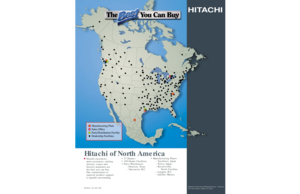 Page 7Hitachi of North America
• 37 Dealers
• 194 Dealer Facilities
• Parts Warehouses
– Houston, Texas
– Vancouver, B.C. • Manufacturing Plants
– Tsuchiura, Japan
– Tierra, Japan
– Kernersville, North Carolina
– Langley, B.C.
– Saltillo, Mexico
Hitachi excavators, 
mini excavators, mining
shovels, cranes and
forestry machines are 
the best you can buy.
Our commitment to
superior product support
is equally outstanding.
HITACHI
HCMA/C 120-4/00 10M
Hitachi Construction & Mining Division - Americas
1515 5th...